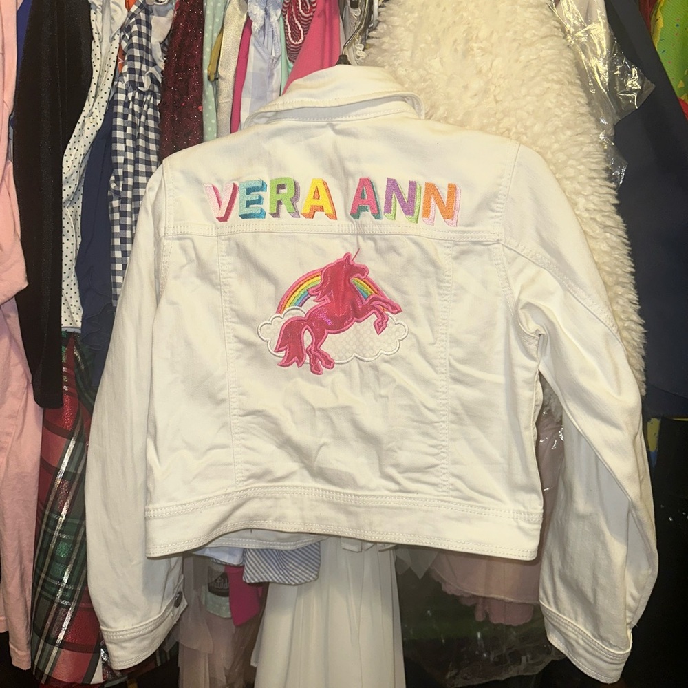 White Unicorn Kids Jacket
